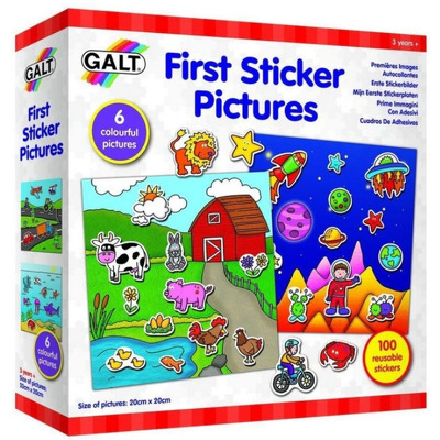 Primul meu set de stickere, 6 imagini, reutilizabile, 3 ani+