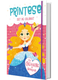Printese. Carte de colorat cu abtibilduri si creioane