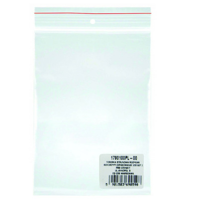 Pungi plastic cu fermoar pentru sigilare, 80x180mm, 40microni, 100buc/set