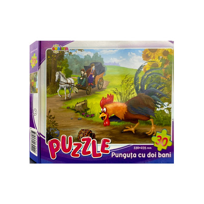 Punguta cu doi bani. Puzzle cu 30 de piese