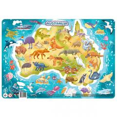 Puzzle cu rama - Australia (53 piese)
