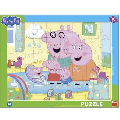 Puzzle cu rama Peppa Pig - Joaca intre frati (40 piese)