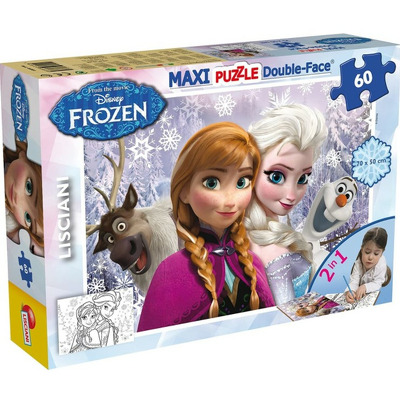 Puzzle de colorat maxi - Anna si Elsa (60 piese)