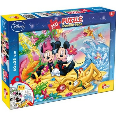 Puzzle de colorat - Mickey la plaja (250 piese)