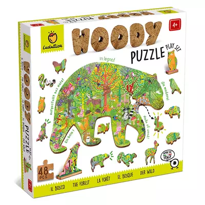 Puzzle de lemn Padurea, Ludattica, + 5 ani, 48 piese