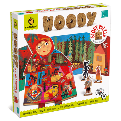 PUZZLE DE LEMN – POVESTI: SCUFITA ROSIE, Ludattica, +3 ani