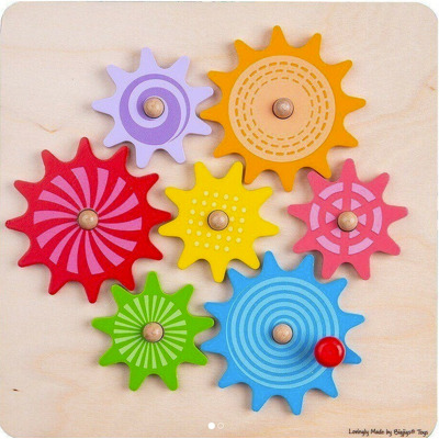 Puzzle din lemn cu rotite