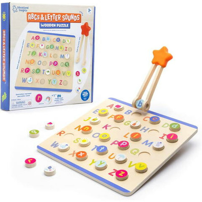 Puzzle din lemn - Litere si sunete in limba engleza