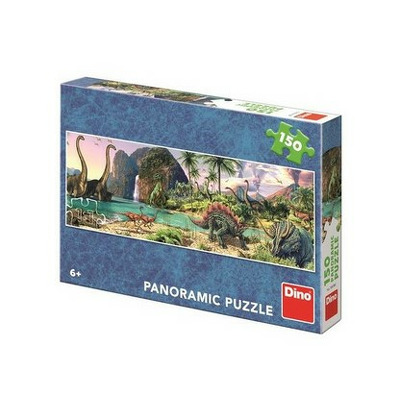 Puzzle - Dinozauri langa lac (150 piese)