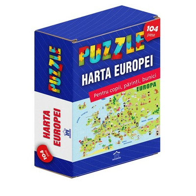 Puzzle Harta Europei (104 piese)