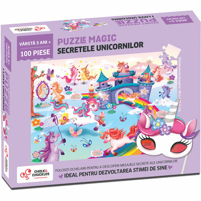 Puzzle magic - Secretele unicornilor (100 piese)