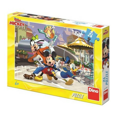 Puzzle - Mickey si prietenii la terasa (24 piese)