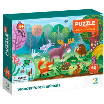 Puzzle - Minunatele animalute din padure (60 piese)