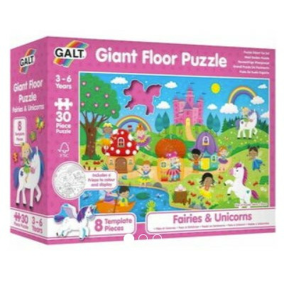 Puzzle Podea: Zane si unicorni (30 piese)