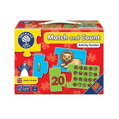 Puzzle Potriveste si numara de la 1 la 20 MATCH AND COUNT