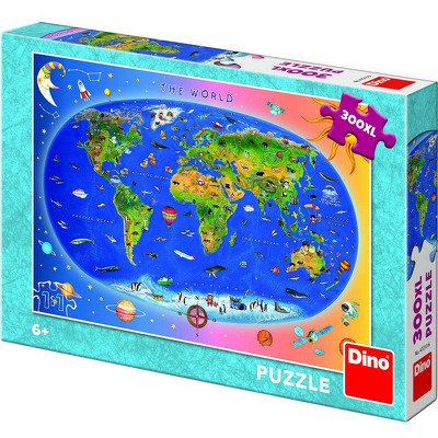 Puzzle XL - Harta Lumii (300 piese)