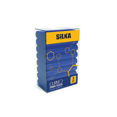 Radiera pentru creion, 42x8x23mm, PVC-free, nu lasa reziduuri, SILKA Curved Exam -albastre