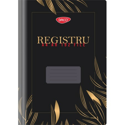 Registru A4 192 file, model negru auriu RG4192DR
