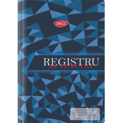 Registru A4 96 file, model albastru RG496DR