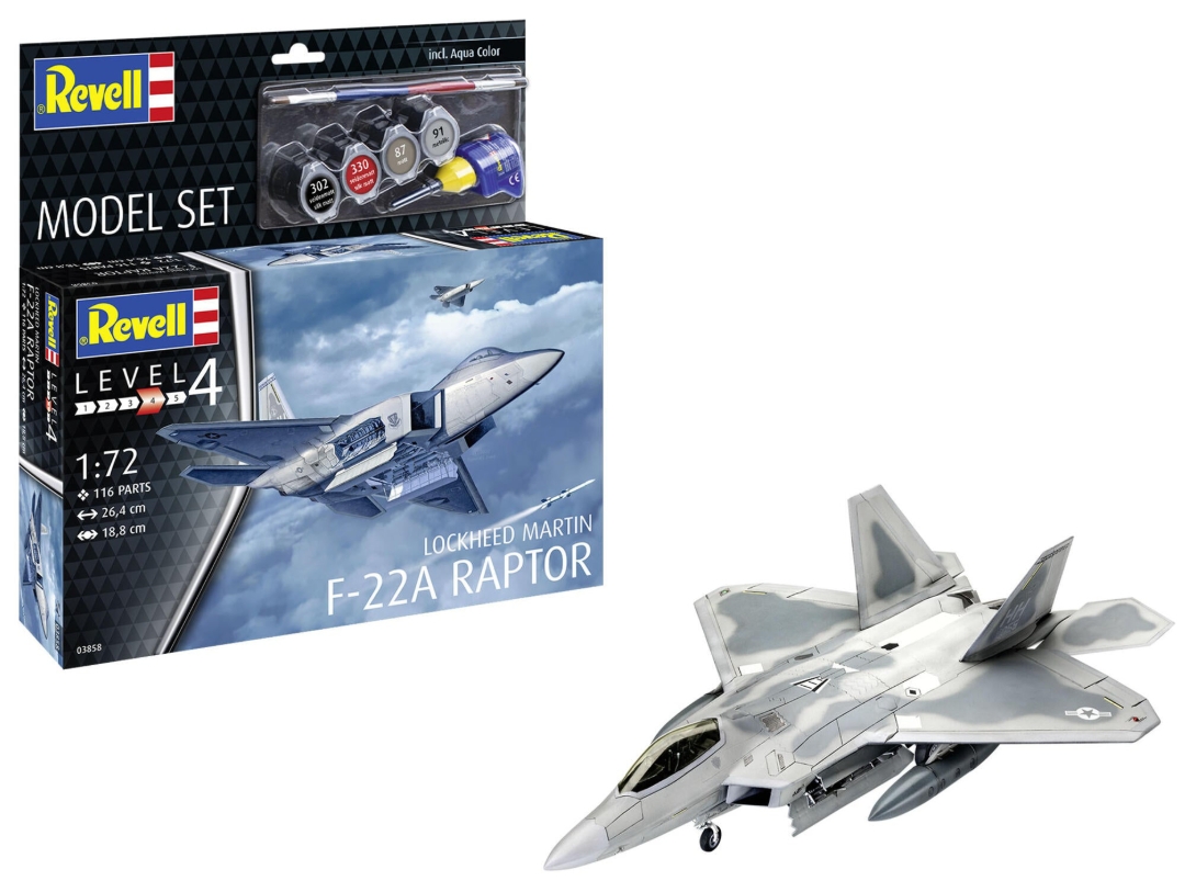 Revell avion model set Lockheed Martin F - 22A Raptor