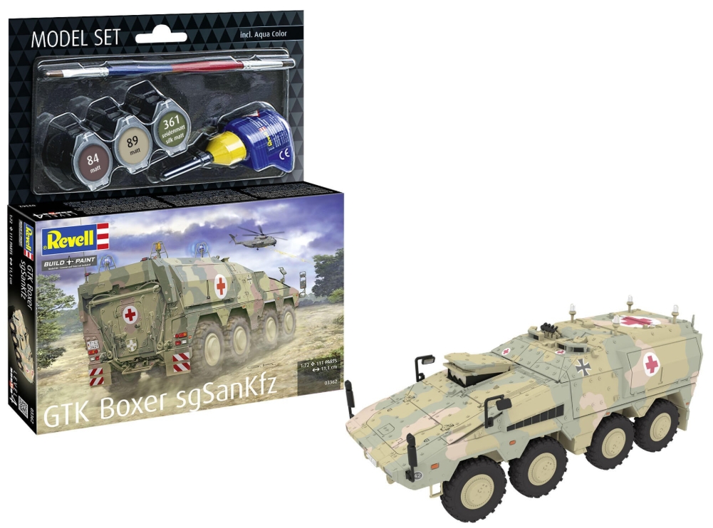 Revell model set vehicul militar GTK Boxer GsSanKfz. Kit complet