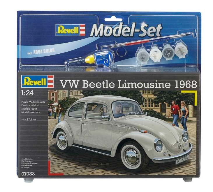 Revell model set VW Beetle Limousine 1968. Kit complet