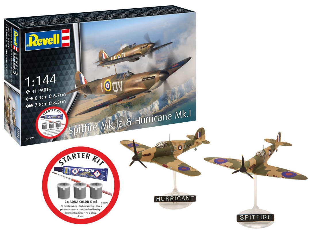 Revell Starter Kit Spitfire Mk.IA si Hurricane Mk.I