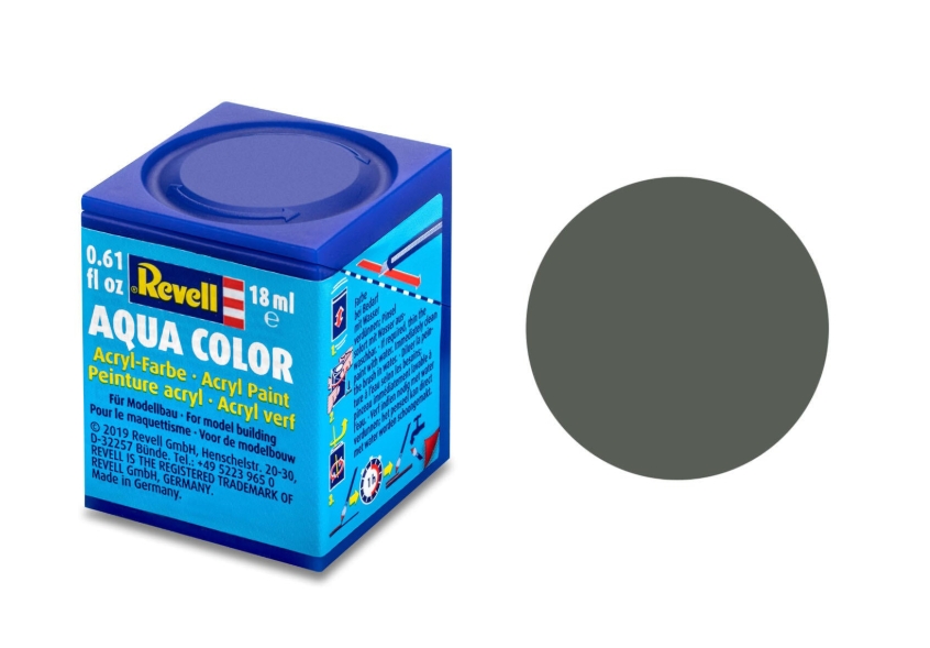 Revell vopsea aqua color Matt Greenish Grey RAL. Vopsea pe baza de apa 18 ml