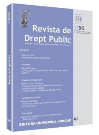 Revista de Drept Public nr. 1-2/2012