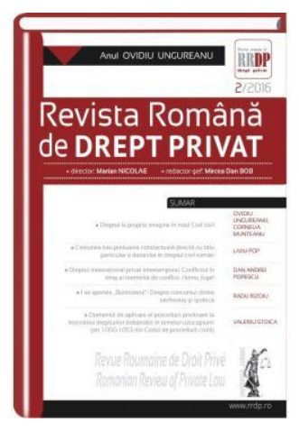 Revista romana de drept privat nr. 2/2016