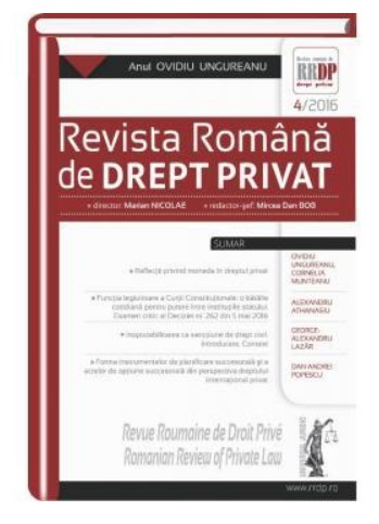 Revista romana de drept privat nr. 4/2016