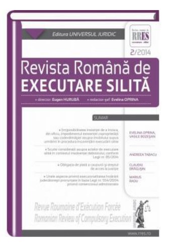 Revista romana de executare silita nr. 2/2014