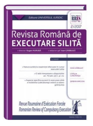 Revista romana de executare silita nr. 2/2017 Revista romana de executare silita nr. 2/2017