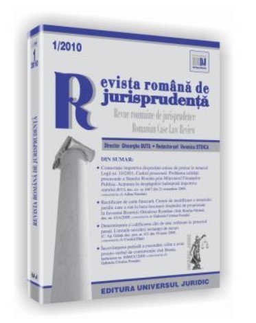 Revista romana de jurisprudenta nr. 1/2010