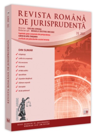 Revista romana de jurisprudenta nr. 1/2021