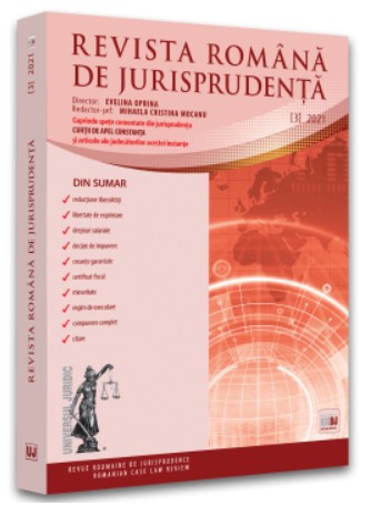 Revista romana de jurisprudenta nr. 3/2021
