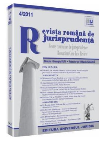 Revista romana de jurisprudenta nr. 4/2011