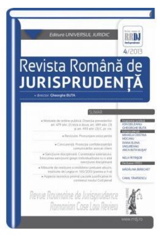 Revista romana de jurisprudenta nr. 4/2013