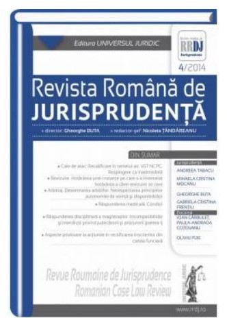 Revista romana de jurisprudenta nr. 4/2014