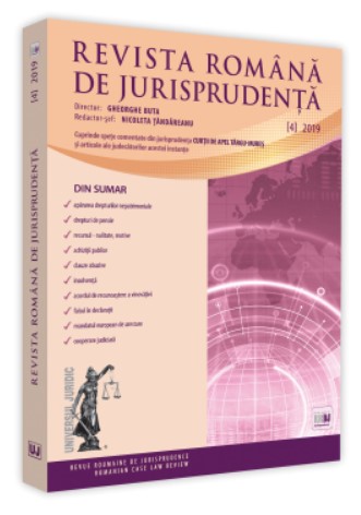 Revista romana de jurisprudenta nr. 4/2019