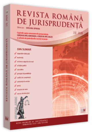 Revista romana de jurisprudenta nr. 5/2020