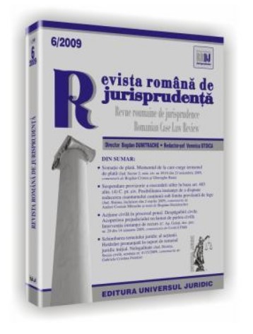 Revista romana de jurisprudenta nr. 6/2009
