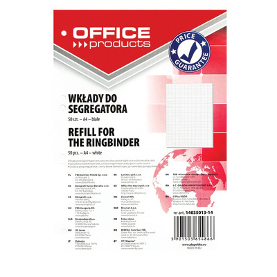 Rezerva A4 pentru caiet mecanic, 50 file/top, Office Products - matematica