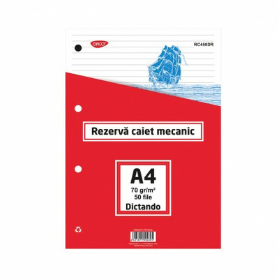 Rezerva caiet mecanic A4 50 file DR Daco