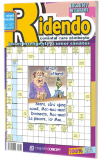 Ridendo, numarul 147.Revista de integrame de nivel mediu