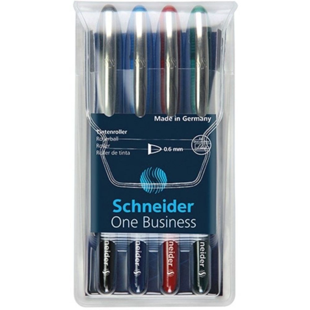Roller cu cerneala One Business ball point 0.6mm, 4 culori/set