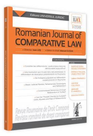 Romanian Journal of Comparative Law nr. 1/2018