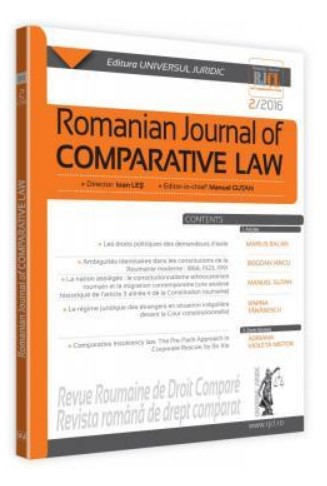 Romanian Journal of Comparative Law nr. 2/2016