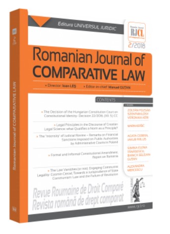 Romanian Journal of Comparative Law nr. 2/2018
