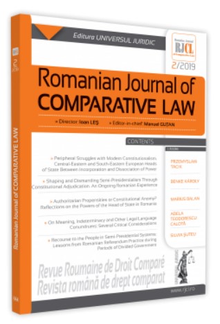 Romanian Journal of Comparative Law nr. 2/2019